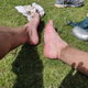 Clear line of dirt on my legs, 6 hours of dust took its toll